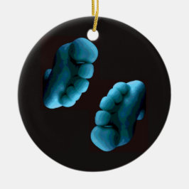 青い足 セラミックオーナメント
