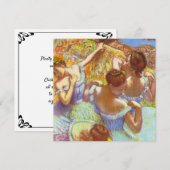 青い踊り手たち（ブルーのダンサー） エドガール・ドガ 招待状 (正面/裏面)