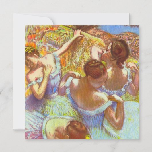 青い踊り手たち（ブルーのダンサー） エドガール・ドガ 招待状 (正面)