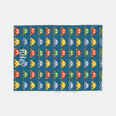 青い車のフリースのblacket フリースブランケット (正面(横))