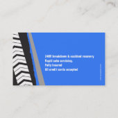 青い車の名刺を追跡 名刺 (裏面)