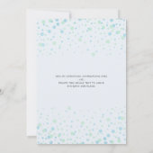 青い車の風船 ベビーシャワー 招待状 (裏面)