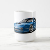 青い車の240sxのイラスト コーヒーマグカップ (中央)