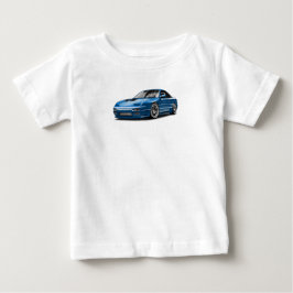 青い車の240sxのイラスト ベビーTシャツ