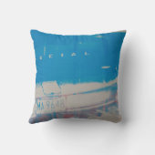 青い車 クッション (裏面)