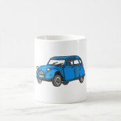 青い車(2CV) コーヒーマグカップ (中央)
