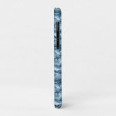 青い軍用ピクセル迷彩パターン Case-Mate iPhoneケース (裏面/左)