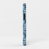 青い軍用ピクセル迷彩パターン Case-Mate iPhoneケース (裏面/右)