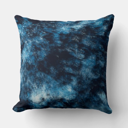 青い転がり水 クッション (正面)