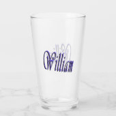 青い輝きのウィリアム タンブラーグラス (裏面)