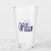 青い輝きのウィリアム タンブラーグラス (正面)