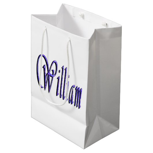 青い輝きのウィリアム ミディアムペーパーバッグ (正面アングル)