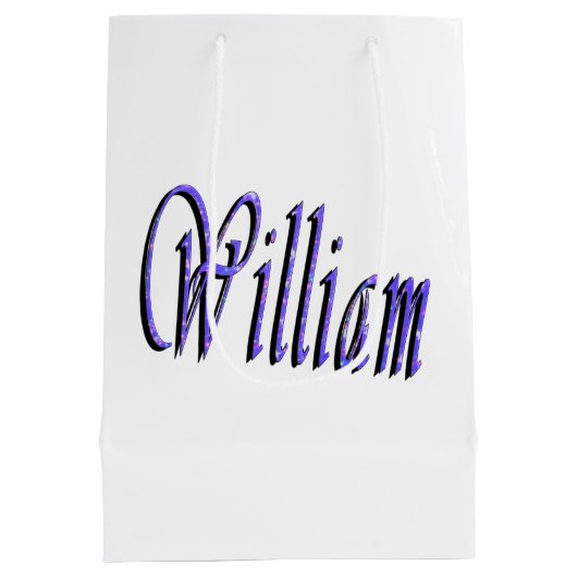 青い輝きのウィリアム ミディアムペーパーバッグ (裏面)