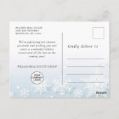 青い輝きのクリスマスボール 法人向け年賀状 ポストカード (裏面)