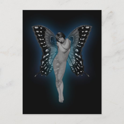 青い輝きの妖精 ポストカード (正面)