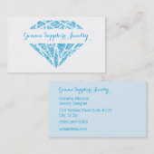 青い輝きの宝石の宝石屋の名刺 名刺 (正面/裏面)