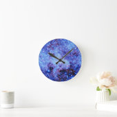 青い輝きの星 ラウンド壁時計 (ホーム)