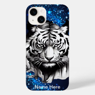 青い輝きを持つホワイトタイガー Case-Mate iPhone 14ケース