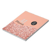 青い輝き ロゴ テキスト ありがとう 割引 ノートパッド (回転)