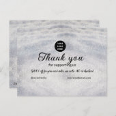 青い輝き ロゴ テキスト ありがとう 割引 ポストカード (正面/裏面)