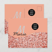 青い輝き ロゴ テキスト ありがとう 割引 ポストカード (正面/裏面)