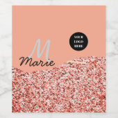 青い輝き ロゴ テキスト ありがとう 割引 ワインラベル (シングルラベル)