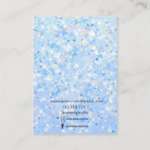 青い輝くシックなイヤリングディスプレイ   名刺 (裏面)