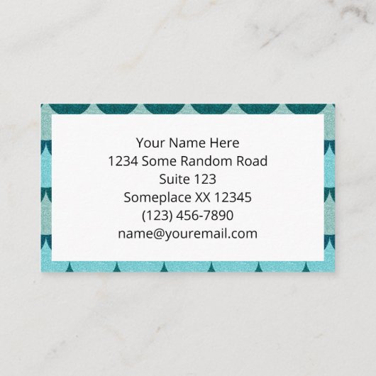 青い輝く人魚のパタはかりで測ーン 名刺 (裏面)