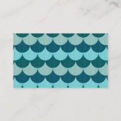 青い輝く人魚のパタはかりで測ーン 名刺 (正面)