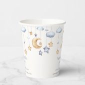 青い輝エレガントく赤ちゃんシャワー 紙コップ (左)