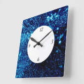 青い輝凍っていきは数の氷の泡 スクエア壁時計 (傾斜)
