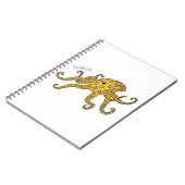 青い輪をつけたタコの漫画イラストレーション ノートブック (左側)