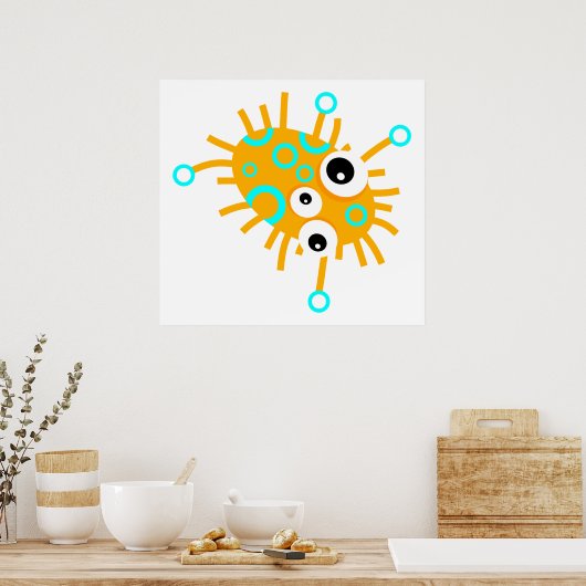 青い輪状胚 ポスター (キッチン)