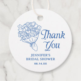 青い農場の市場 ブライダルシャワーのお礼 フェイバータグ