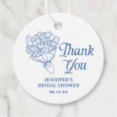 青い農場の市場 ブライダルシャワーのお礼 フェイバータグ (正面)