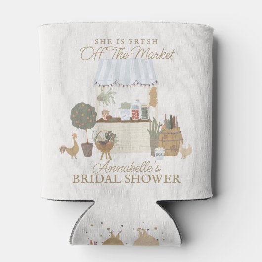 青い農家の市場フレッシュ ブライダルシャワーのお土産 缶クーラー (裏面)