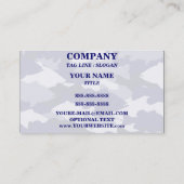 青い迷彩柄の低音の魚釣り 名刺 (裏面)