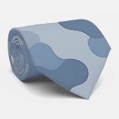 青い迷彩柄軍隊パターン ネクタイ (ロール)