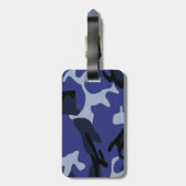 青い迷彩柄 ラゲッジタグ (裏面縦)