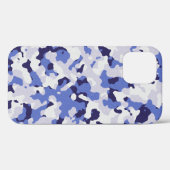 青い迷彩模様ケースメイトiPhoneケース Case-Mate iPhoneケース (裏面 (横))