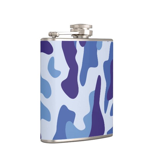 青い迷彩模様 フラスク (右)
