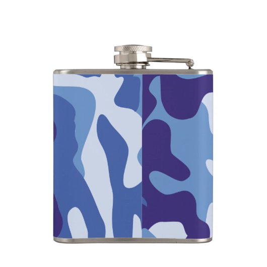 青い迷彩模様 フラスク (裏面)