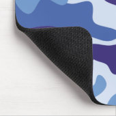 青い迷彩模様 マウスパッド (コーナー)