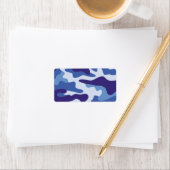 青い迷彩模様 ラベル (インサイチュ)