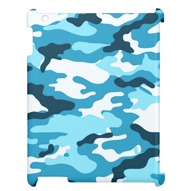 青い迷彩| Savvy iPadケース (裏面)