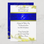 青い逃避行 ふたりの結婚式招待状 招待状 (正面/裏面)