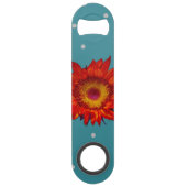 青い速度の栓抜きの明るく赤いヒマワリ スピード栓抜き (正面)