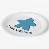 青い遊ミエレープルの男の子のジェンダーのパーティーを表示 ペーパープレート (アングル)