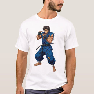 青い道着の強力な武道家 - 筋肉質の戦士 Tシャツ