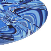 青い道路の波 カッティングボード (角)